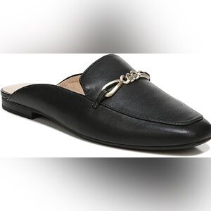 Naturalizer Black Loafers with Silver Accent